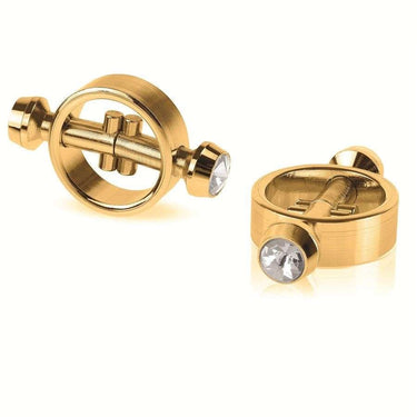 Morsetti Magnetici Lusso per Capezzoli Fetish Fantasy Gold